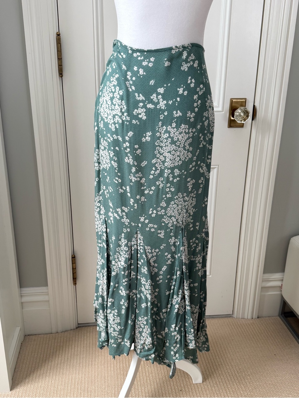 Free People Sage Green Floral Maxi Skirt - Picture 3 of 6